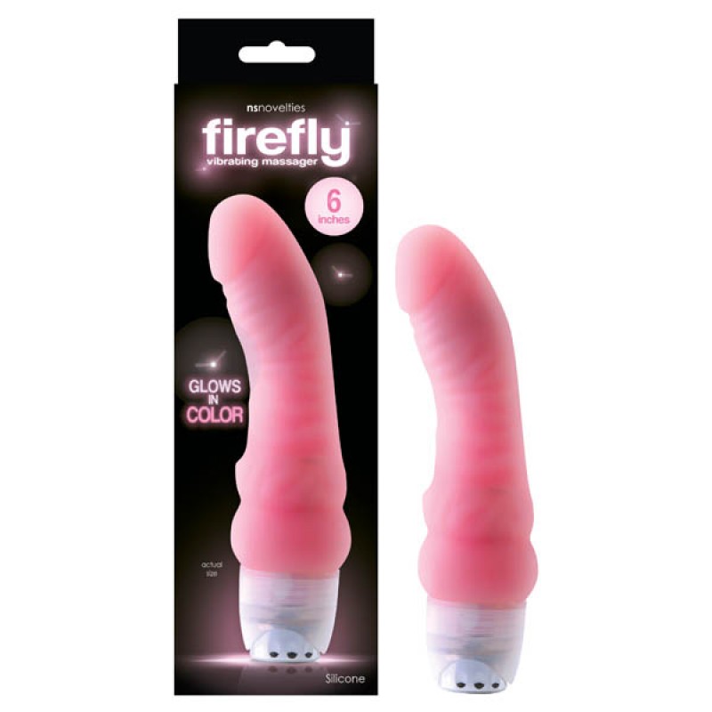 Firefly Vibrating Massager 6 Inch Dildo - Pink